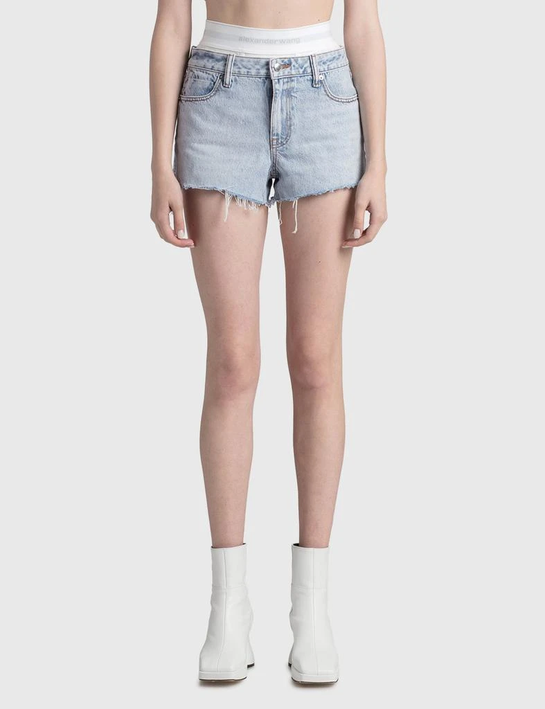 商品Alexander Wang|High Rise Logo Shorts,价格¥2774,第1张图片