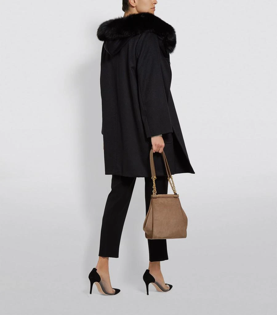商品Max Mara|Cashmere Fur Trim Coat,价格¥17953,第2张图片详细描述