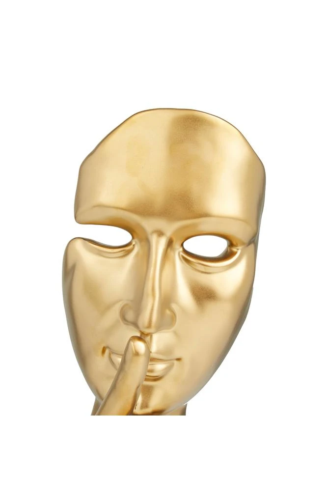 商品VIVIAN LUNE HOME|Goldtone Porcelain Quiet Gesture Mask Sculpture,价格¥381,第3张图片详细描述