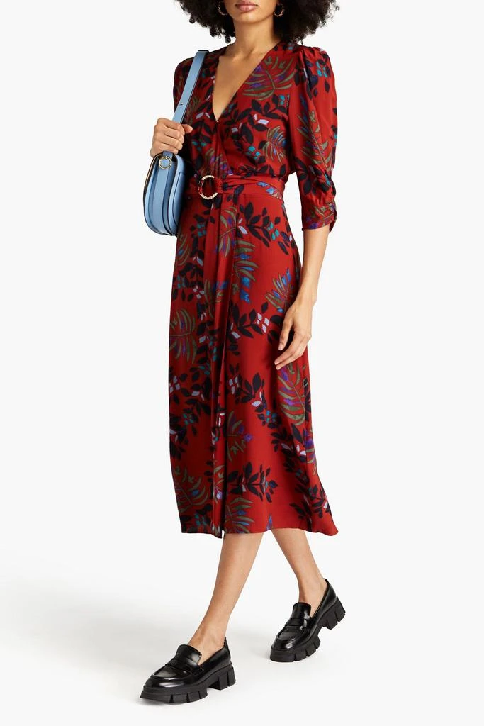 商品ba&sh|Crissy belted floral-print satin midi wrap dress,价格¥1418,第2张图片详细描述