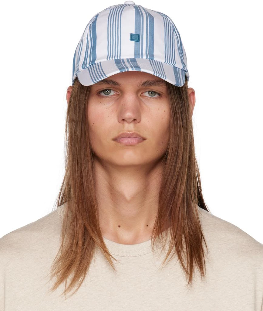 商品Acne Studios|White & Blue Micro Patch Cap,价格¥567,第1张图片