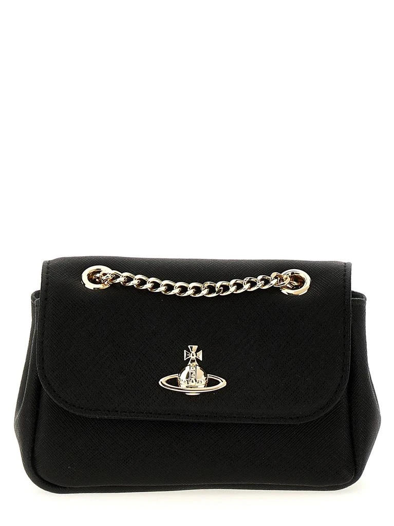 商品Vivienne Westwood|Saffiano Small Purse Crossbody Bags Black,价格¥1509,第1张图片