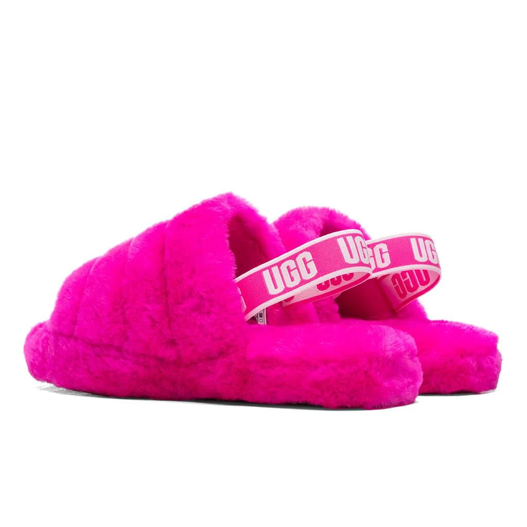 商品UGG|UGG Kids Fluff Yeah Slide - Rock Rose,价格¥570,第3张图片详细描述