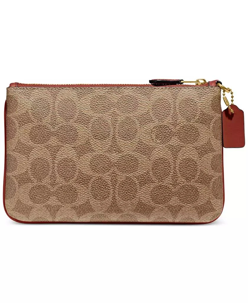 商品Coach|Signature Coated Canvas Small Zip-Top Wristlet,价格¥569,第2张图片详细描述