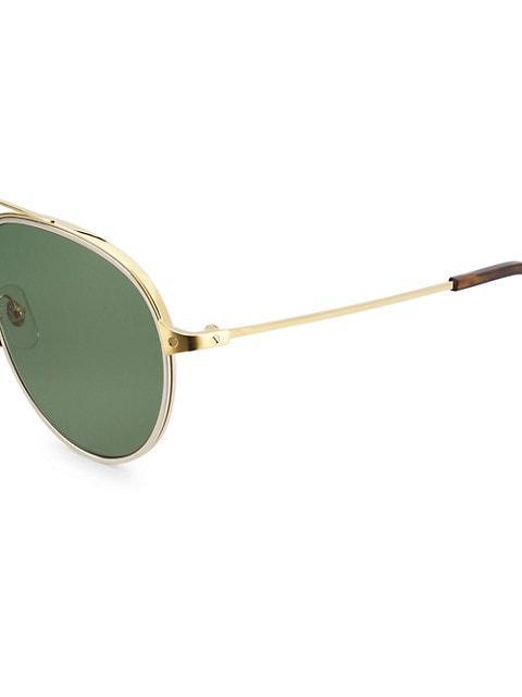 商品Cartier|Santos De Cartier 59MM Aviator Sunglasses,价格¥9372,第5张图片详细描述