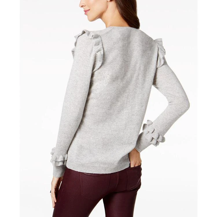 商品Charter Club|Cashmere V-Neck Ruffled Sweater, Created for Macy's,价格¥479,第3张图片详细描述