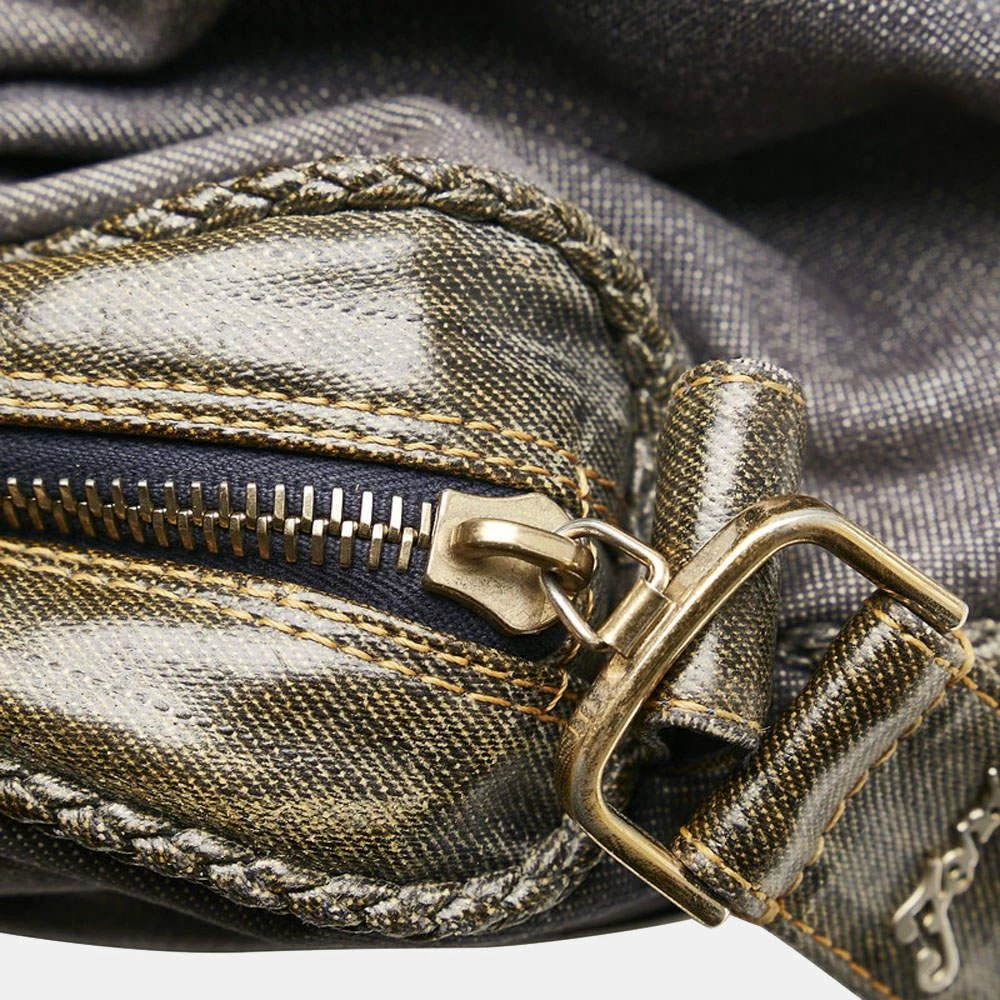 Fendi Grey Denim Leather Spy Top Handle Bag 商品