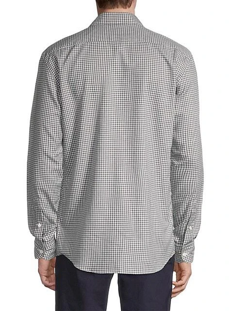 商品Zegna|Premium Micro-Check Cotton Shirt,价格¥832,第5张图片详细描述