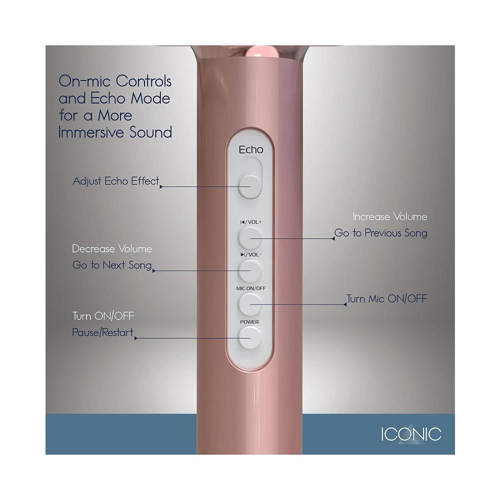 商品Tzumi|Iconic Bluetooth Karaoke Microphone and Speaker,价格¥186,第2张图片详细描述