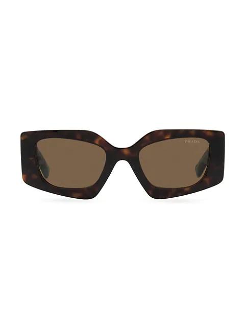 52MM Tortoiseshell Rectangular Sunglasses商品第1张图片规格展示