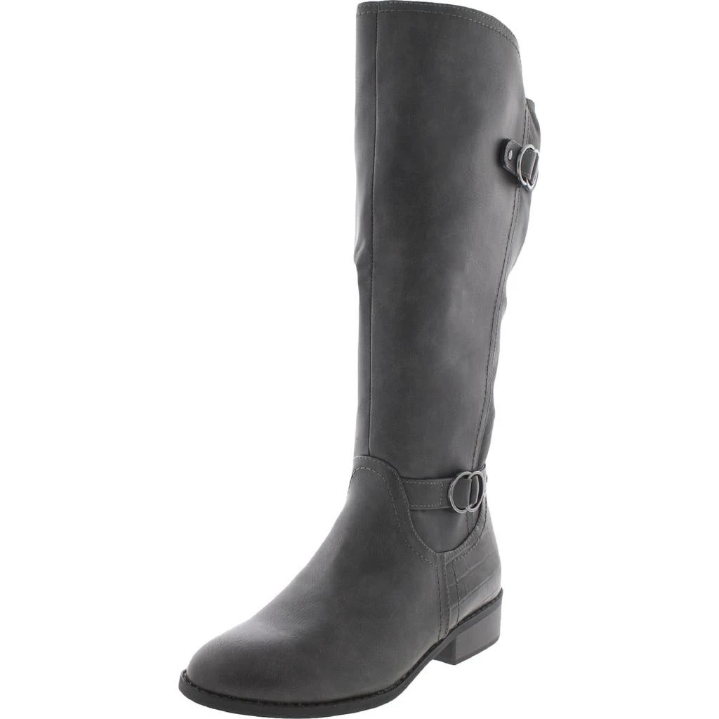 商品Karen Scott|Karen Scott Womens Leandraa Faux Leather Knee-High Boots,价格¥76,第3张图片详细描述