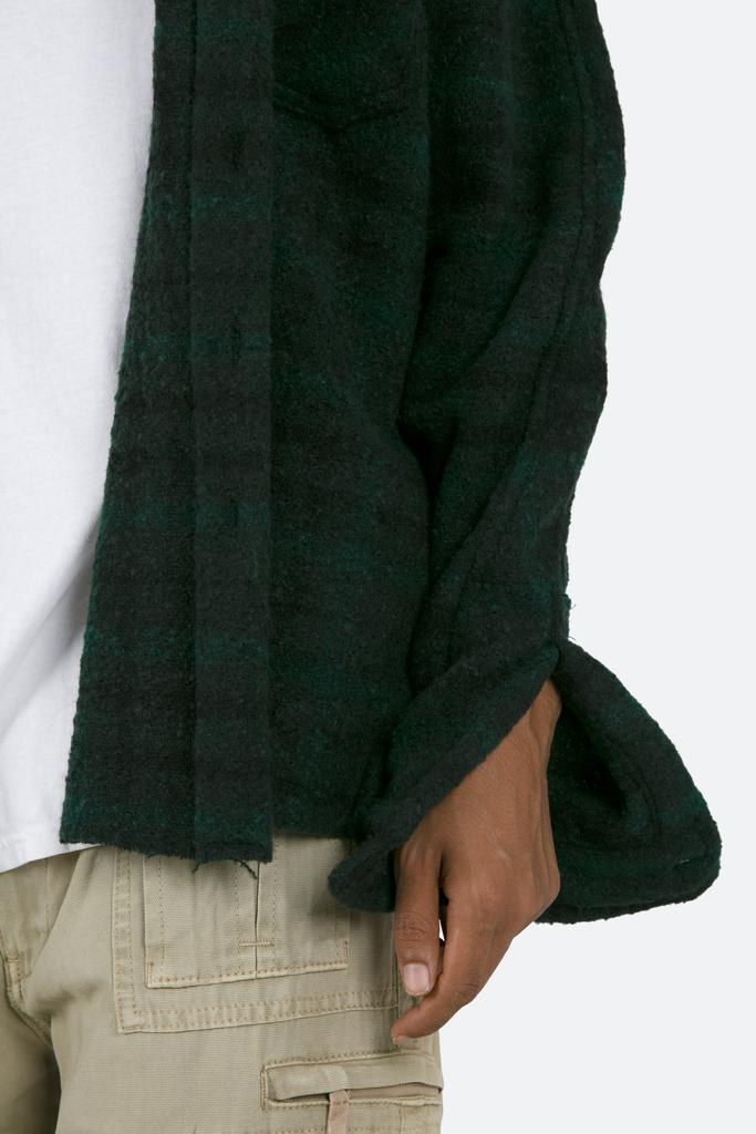 Heavyweight Woven Flannel - Navy/Green商品第8张图片规格展示