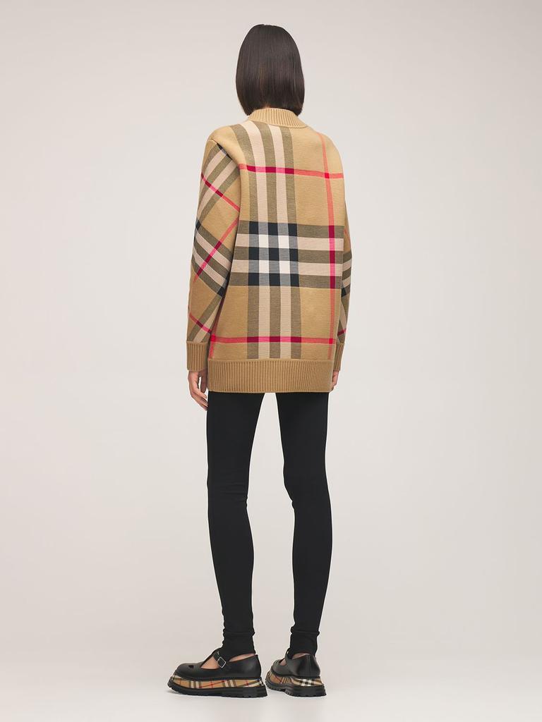 商品Burberry|Caragh Wool Blend Check Cardigan,价格¥7353,第4张图片详细描述