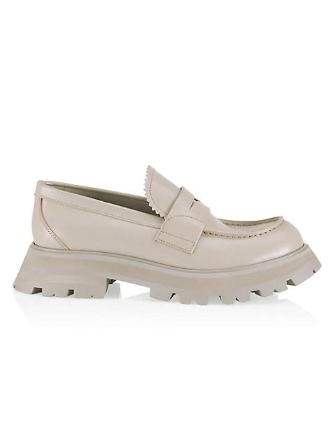 商品Alexander McQueen|Leather Lug-Sole Penny Loafers,价格¥2267,第1张图片