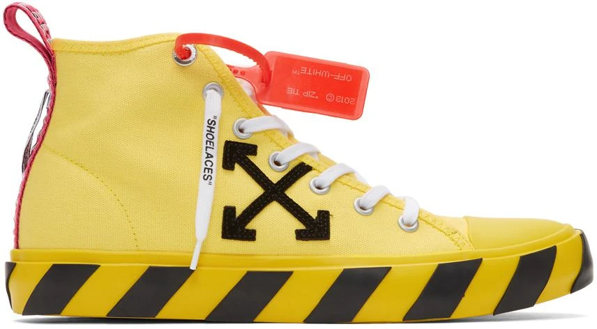 商品Off-White|Yellow & Black Arrows Mid-Top Sneakers,价格¥2853,第1张图片