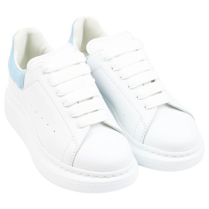 商品Alexander McQueen|麦昆白蓝相间的厚底运动鞋,价格¥1488,第4张图片详细描述