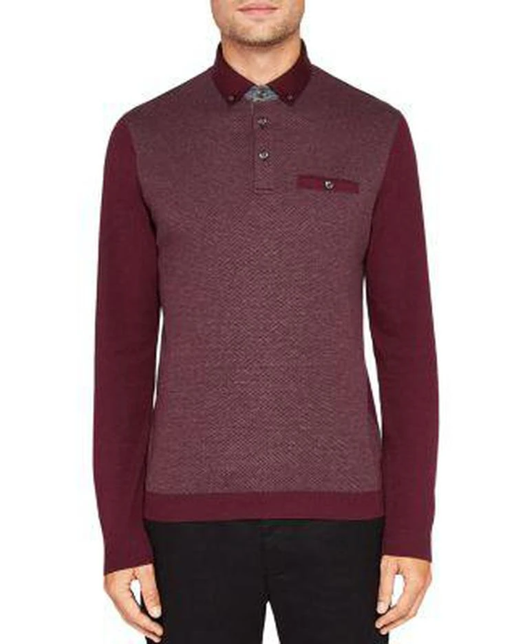 商品Ted Baker London|Woolpak Mouline Regular Fit Polo,价格¥1159,第1张图片