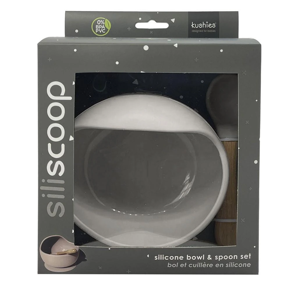商品Kushies|Baby Boys or Baby Girls Siliscoop Silicone Feeding Bowl and Spoon, 2 Piece Set,价格¥187,第2张图片详细描述