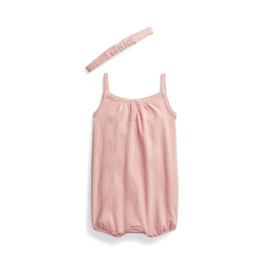 商品Ralph Lauren|Baby Girl Pointelle Bubble and Headband, 2 Piece Set,价格¥156,第2张图片详细描述
