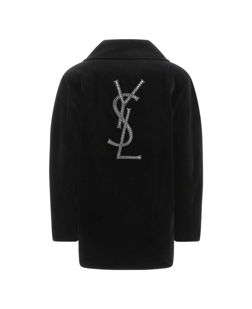 商品Yves Saint Laurent|Logo Detailed Oversized Peacoat,价格¥27320,第4张图片详细描述