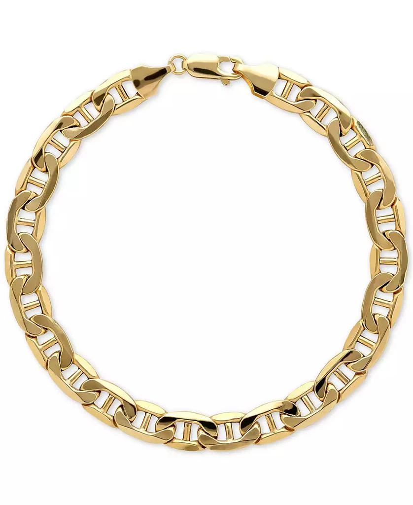 商品Italian Gold|Men's Beveled Marine Link Bracelet in 10k Gold,价格¥3927,第1张图片