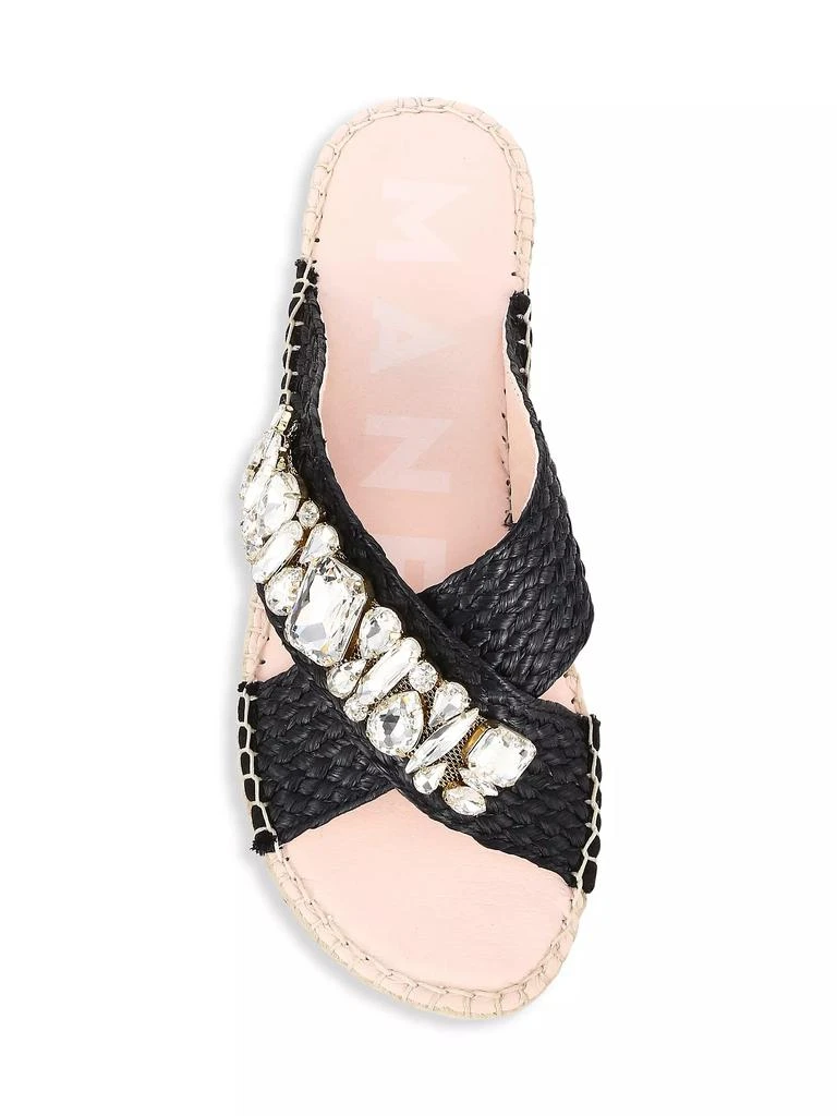 商品MANEBÍ|Crystal Raffia Espadrille Sandals,价格¥482,第5张图片详细描述