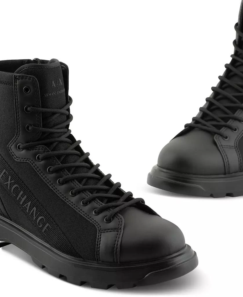 商品Armani Exchange|Men's Logo Combat Boots,价格¥2169,第4张图片详细描述