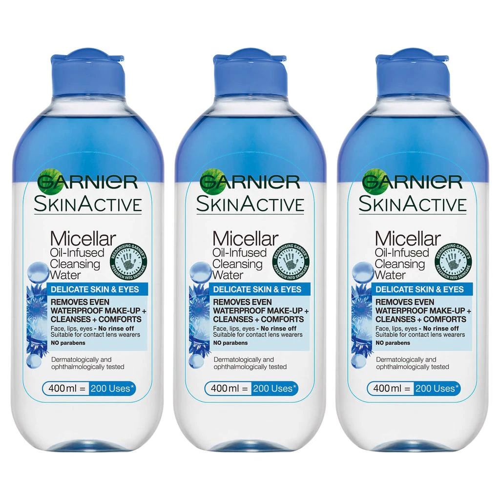 商品Garnier|蓝色水油分离 - 适合娇嫩肌肤及眼周 400mlx3,价格¥194,第1张图片