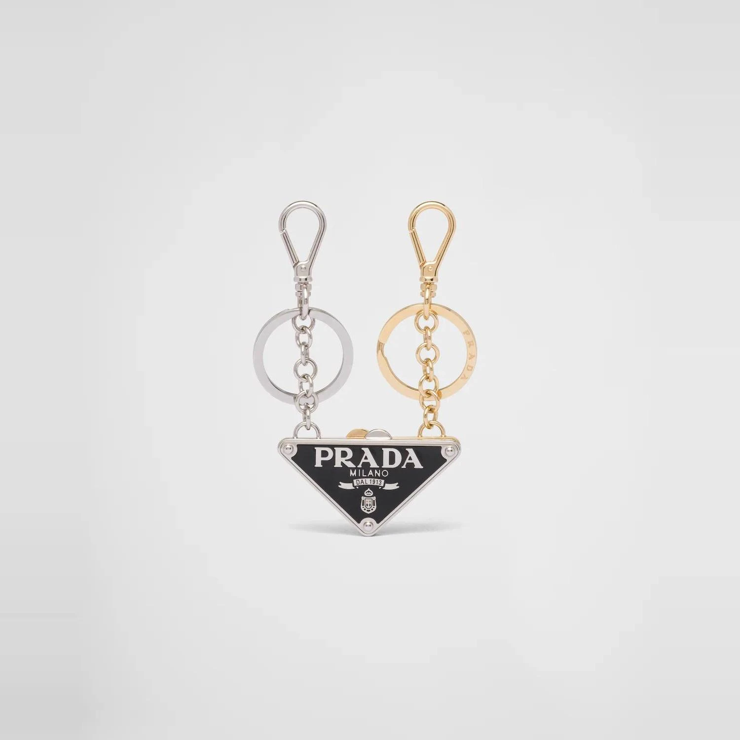 商品Prada|包邮包税【预售7天发货】 PRADA普拉达 24春夏 女士 钥匙扣 Porte-clés divisible en métal 1PS061_66A_F0964,价格¥4087,第1张图片