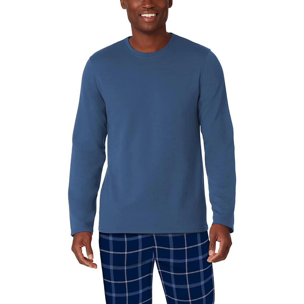 商品Cuddl Duds|Cuddl Duds  Mens Cozy Lodge Fleece Long Sleeves Sleep Shirt,价格¥92,第1张图片