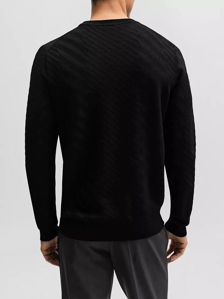 商品Hugo Boss|Graphic-Jacquard Sweater in a Virgin-Wool Blend,价格¥1829,第3张图片详细描述
