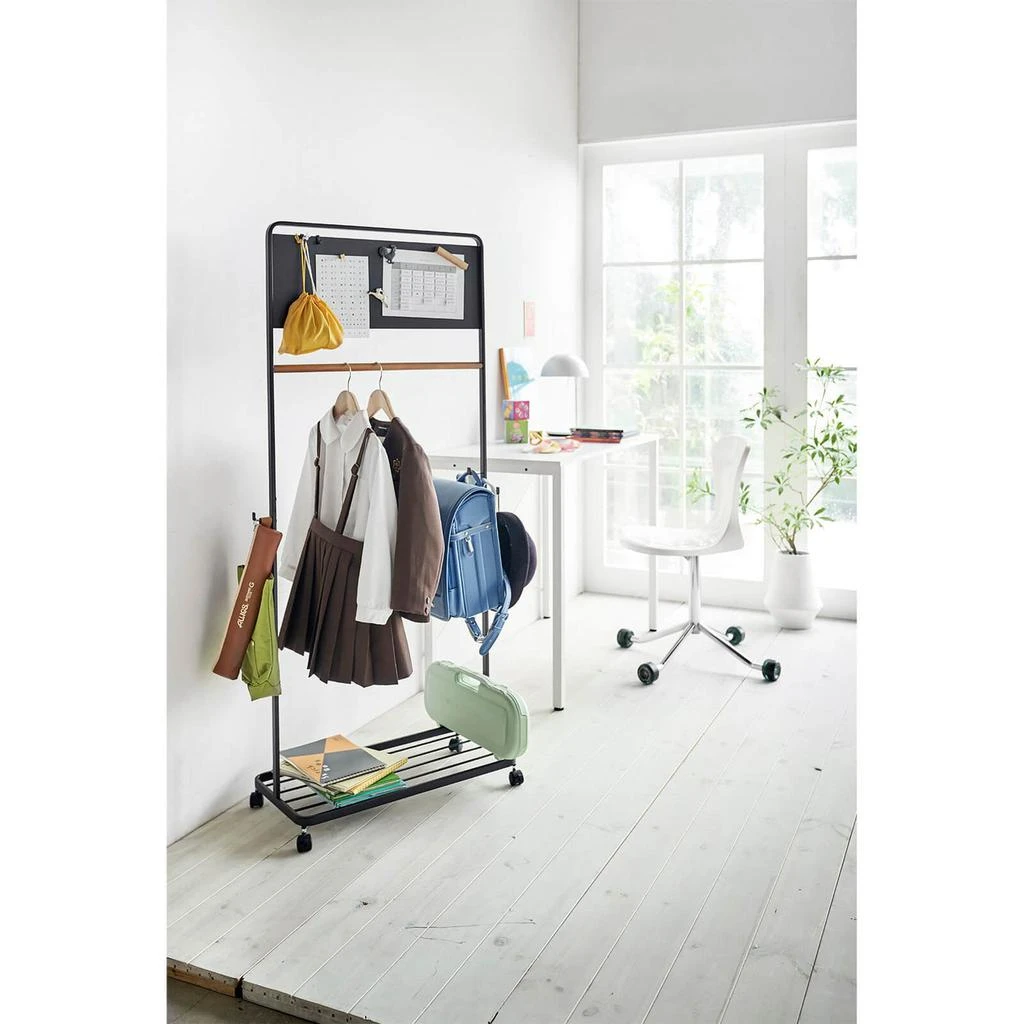 Yamazaki Tower Kids Coat Rack With Panel - Black 商品