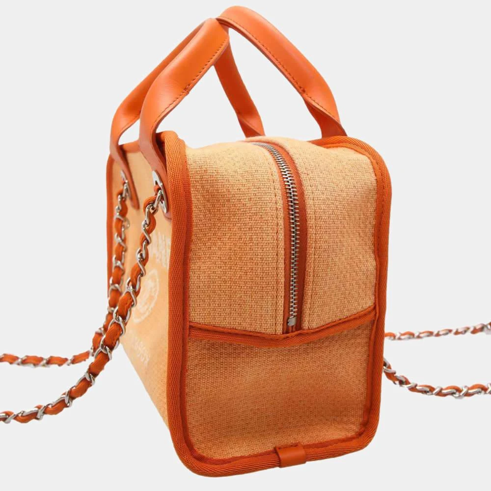 商品[二手商品] Chanel|Chanel Orange Canvas Deauville Bowling Bag,价格¥18297,第2张图片详细描述