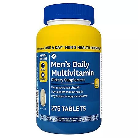 商品Member's Mark|Member's Mark Men's Daily Multivitamin Tablets, 275 ct.,价格¥83,第1张图片