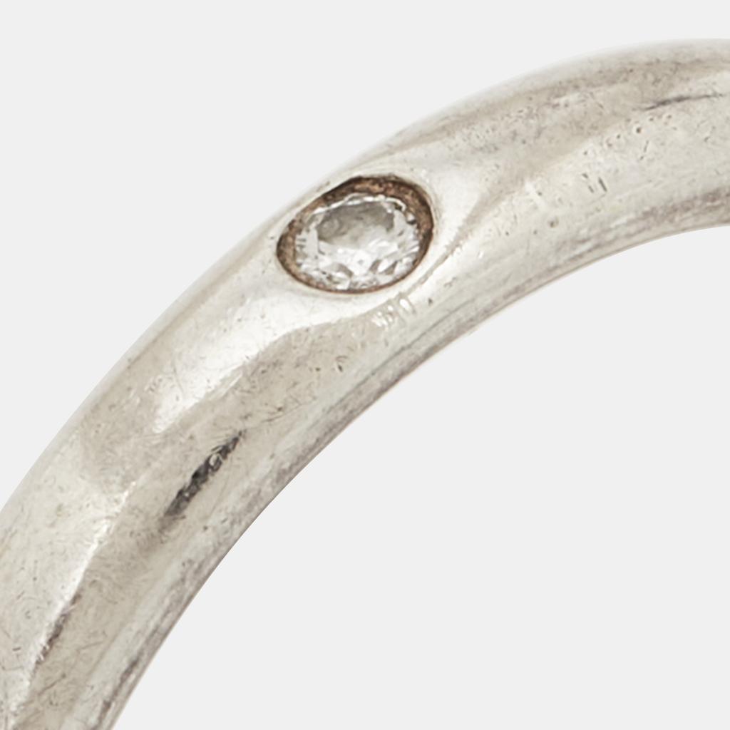 Tiffany & Co. Elsa Peretti Diamond Sterling Silver Band Ring Size 49商品第3张图片规格展示