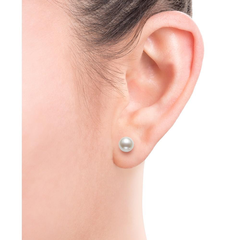 商品Belle de Mer|2-Pc. Set Black Cultured Freshwater Pearl (6-7mm) Collar Necklace &  Matching Stud Earrings in Sterling Silver (Also in White, Pink, & Gray Cultured Freshwater Pearl), Created for Macy's,价格¥725,第5张图片详细描述