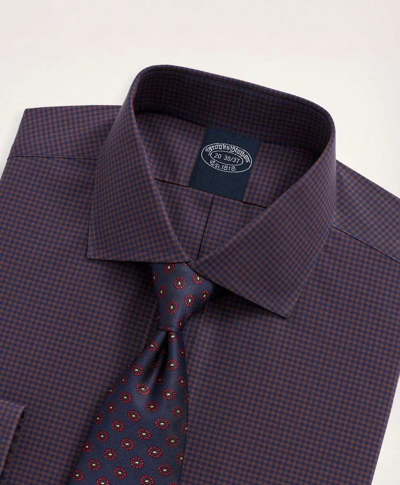 商品Brooks Brothers|Stretch Big & Tall Dress Shirt, Non-Iron Poplin English Spread Collar Gingham,价格¥1181,第2张图片详细描述
