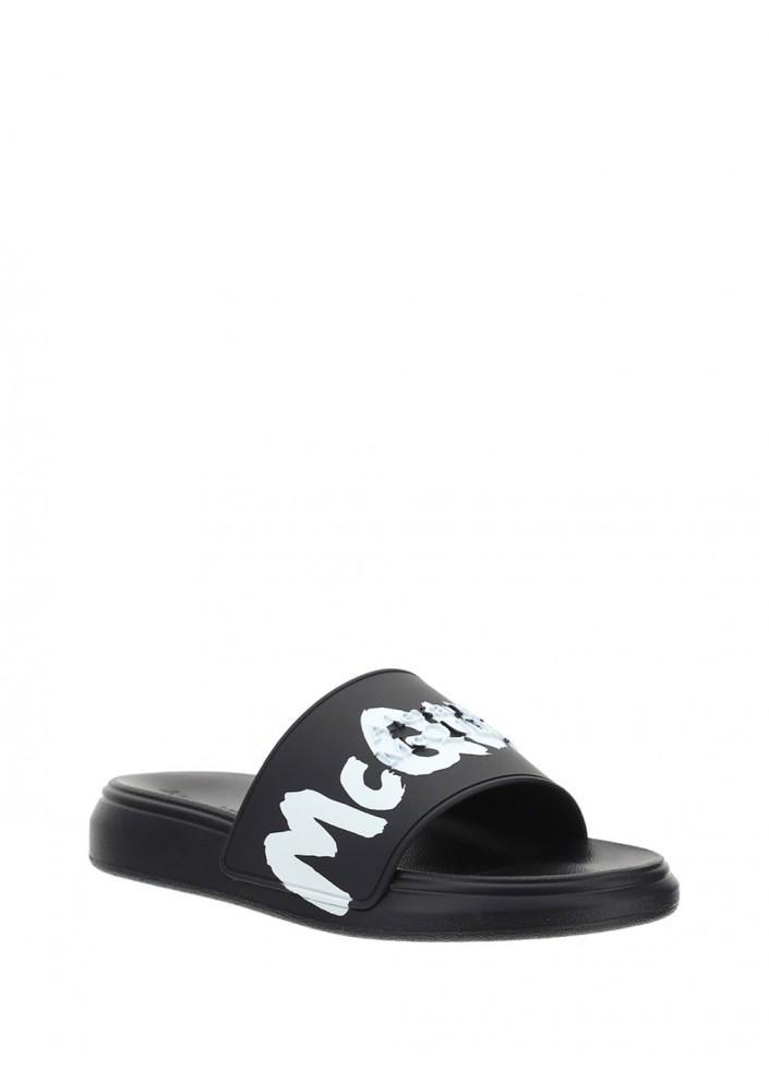 商品Alexander McQueen|Graffiti Rubber Pool Slides,价格¥1750,第4张图片详细描述