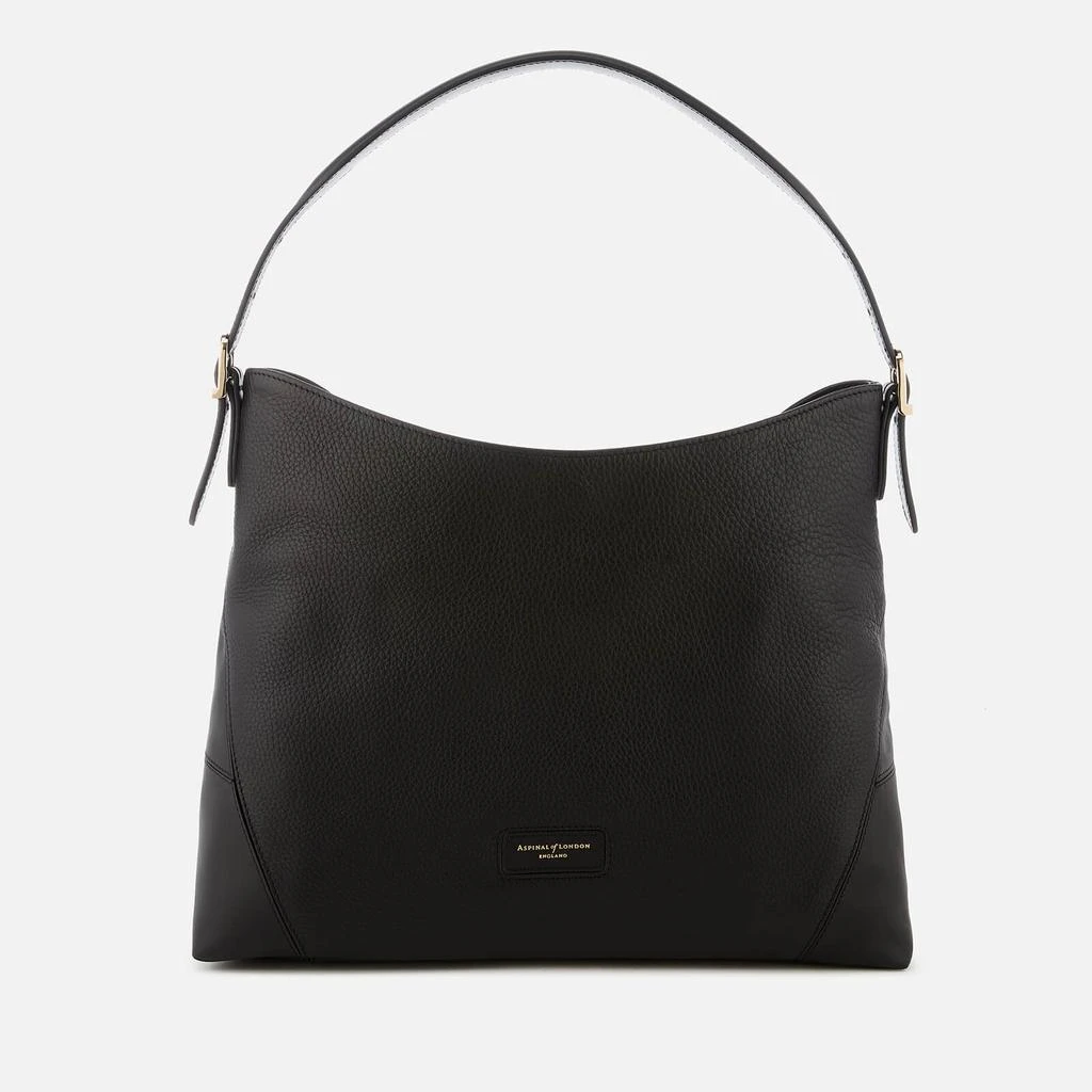 商品Aspinal of London|Aspinal of London Women's Small "A" Hobo Bag - Black,价格¥1424,第1张图片