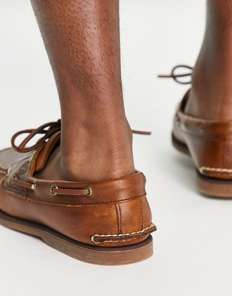 商品Timberland|Timberland Classic Boat shoes in mid brown,价格¥959,第5张图片详细描述
