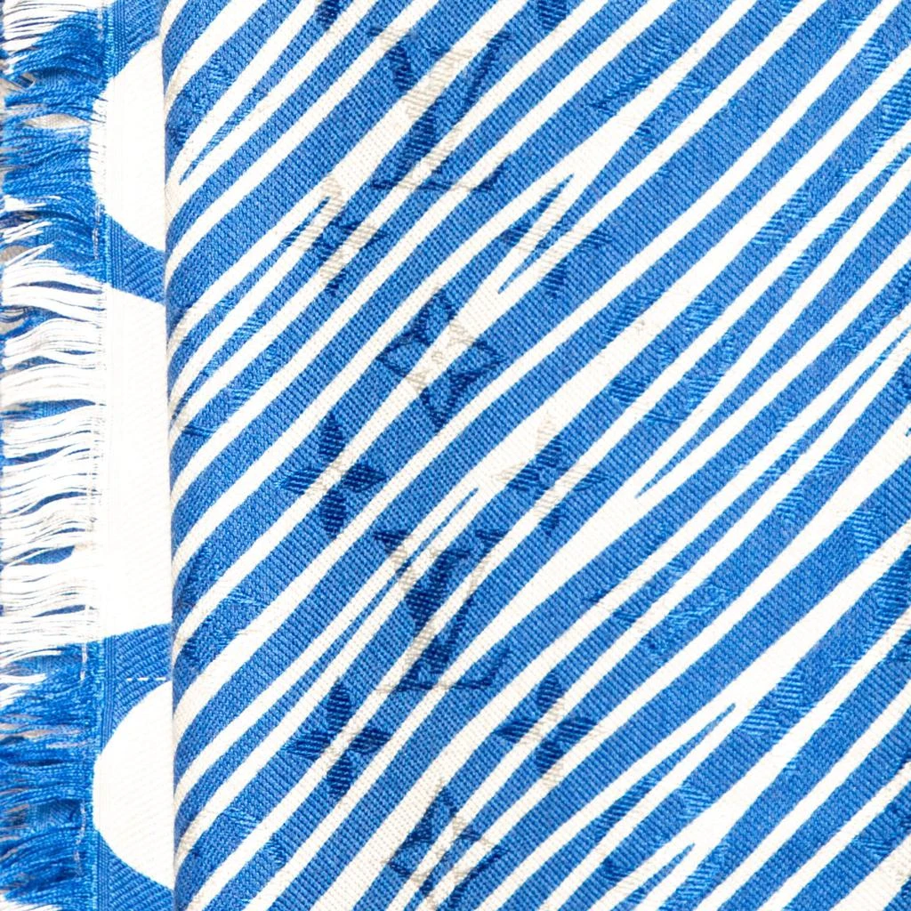 商品[二手商品] Louis Vuitton|Louis Vuitton Light Grey & Blue Bag Printed Silk & Wool Scarf,价格¥3431,第3张图片详细描述