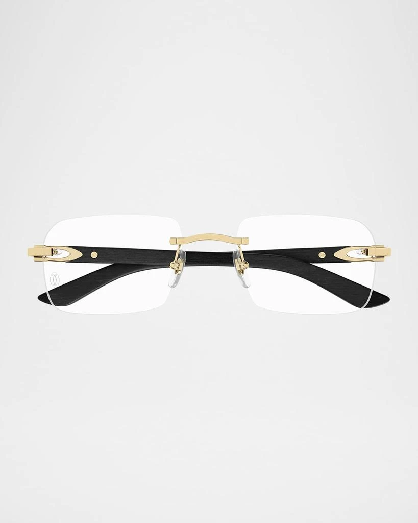 商品Cartier|Men's CT0453OM Metal Rectangle Optical Frames,价格¥22739,第1张图片