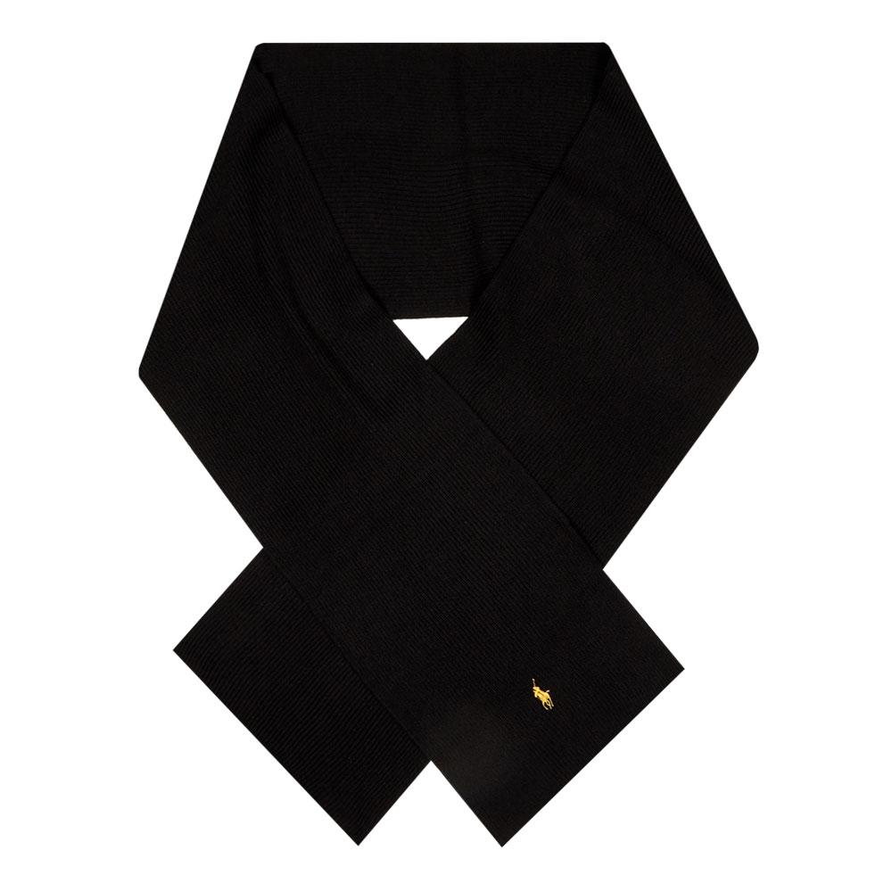 Ralph Lauren Logo Scarf - Black / Gold商品第1张图片规格展示