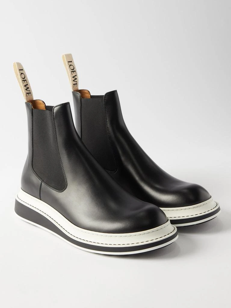 Layered-sole leather Chelsea boots 商品