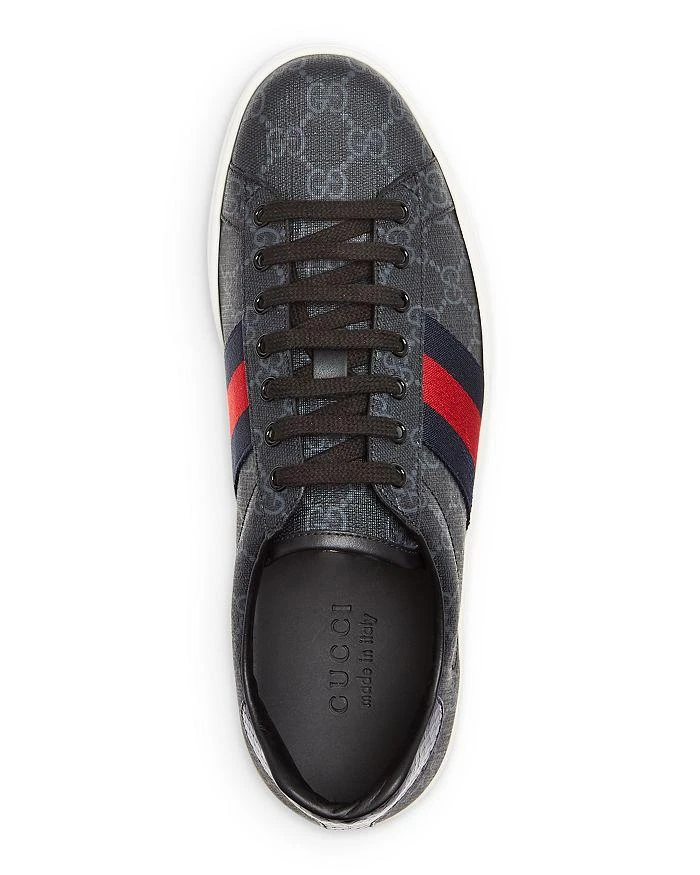 商品Gucci|Men's Monogram Low Top Leather Trim Sneakers,价格¥6106,第2张图片详细描述