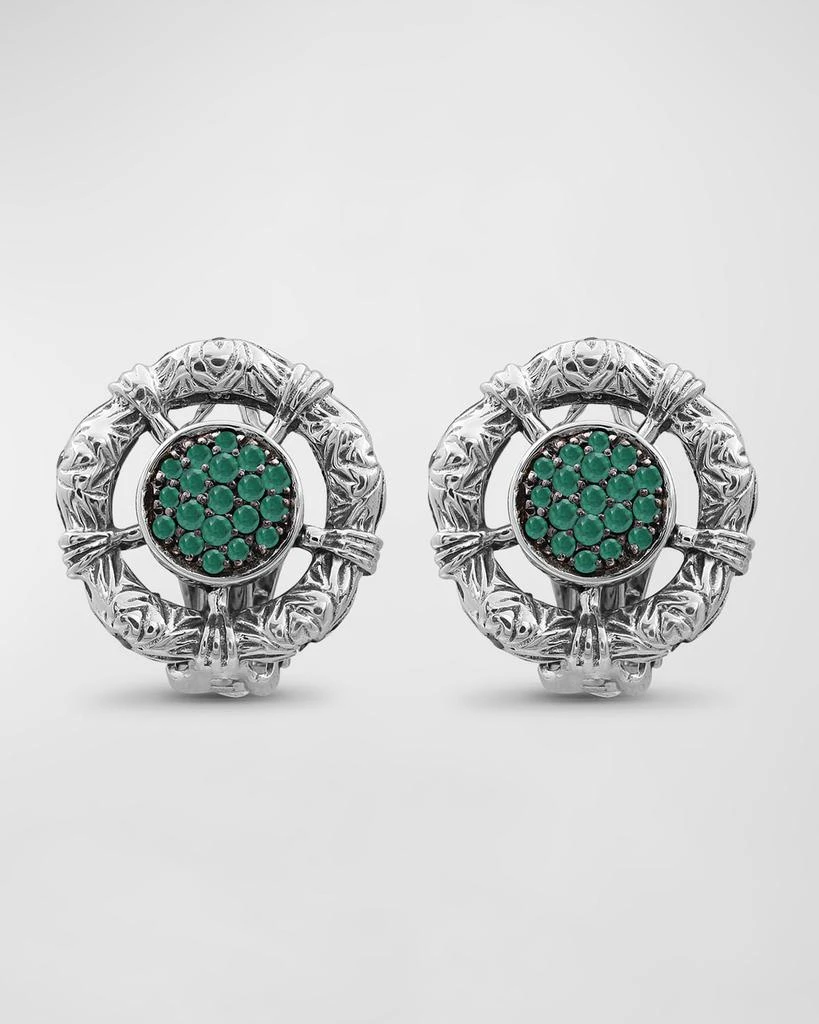 商品Stephen Dweck|Emerald Earrings in Sterling Silver,价格¥9226,第1张图片