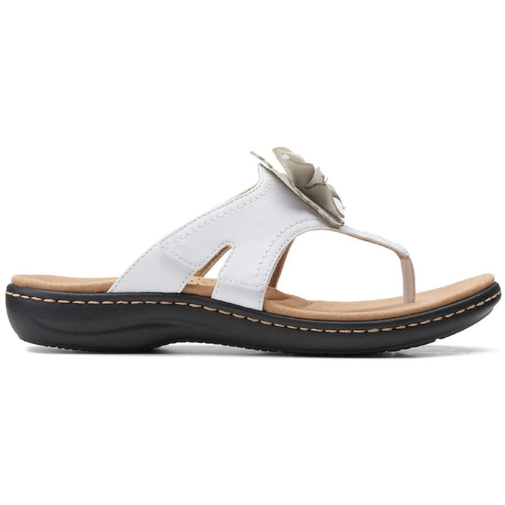 商品Clarks|Laurieann Gema Womens Faux Leather Slip On Flip-Flops,价格¥481,第2张图片详细描述