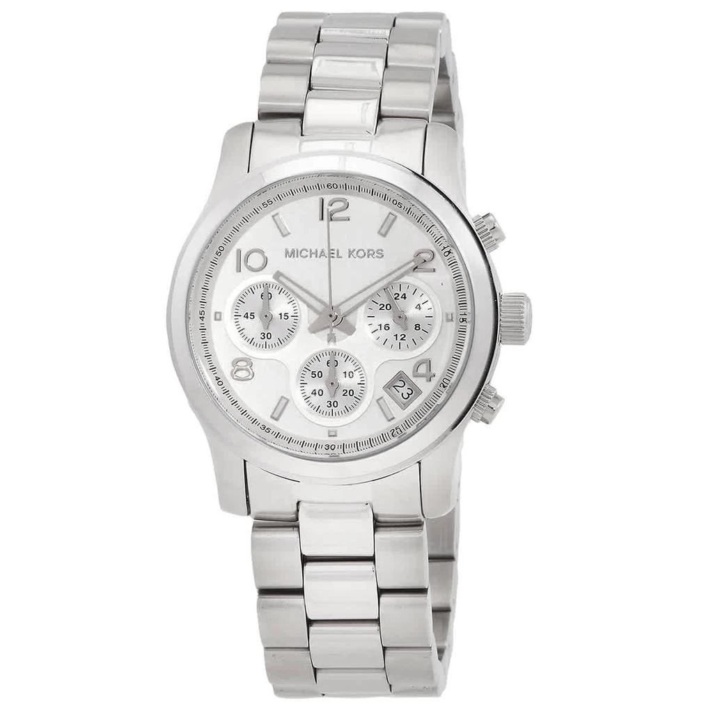 商品Michael Kors|Runway Chronograph Quartz Silver Dial Ladies Watch MK7325,价格¥1214,第1张图片