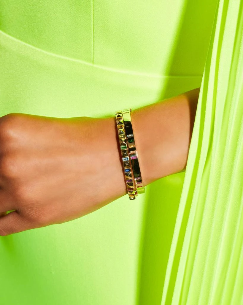 18k Yellow Gold Baguette Sapphire Bangle 商品