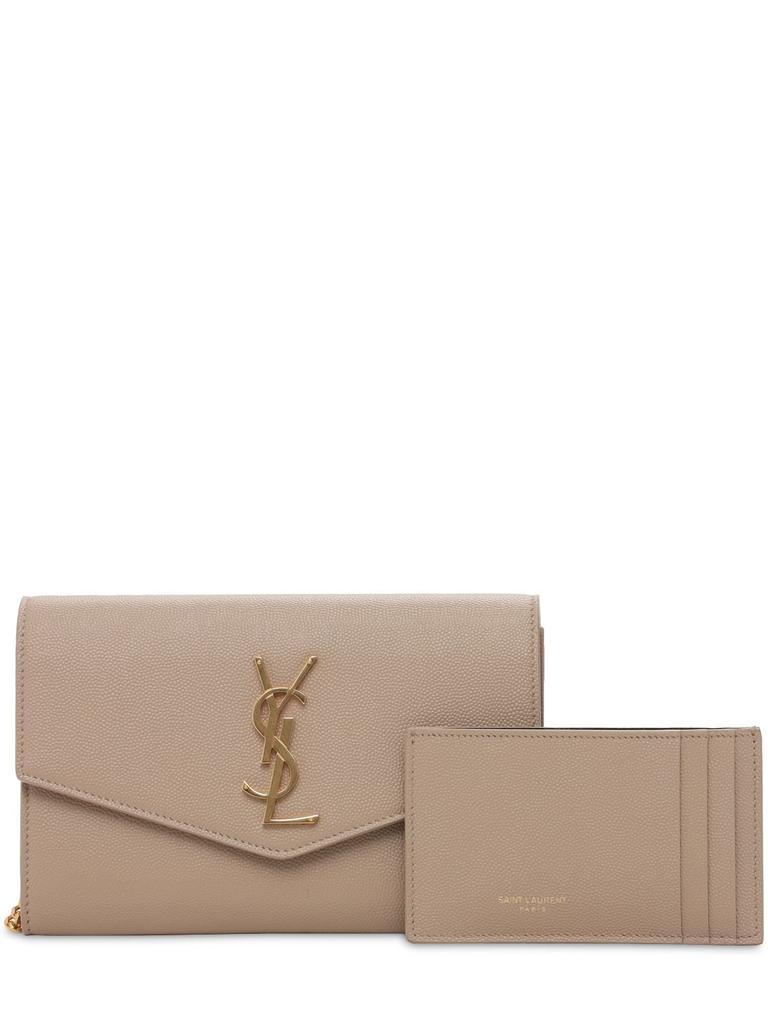 商品Yves Saint Laurent|Uptown Grained Leather Chain Wallet,价格¥8707,第6张图片详细描述